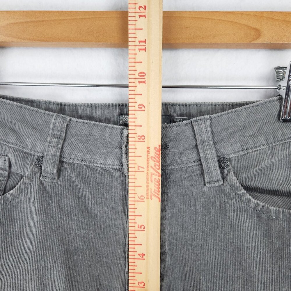 Prana Pants Womens 8 Gray Trinity Corduroy Mid Rise Skinny Leg Flat Front Casual - Picture 4 of 11